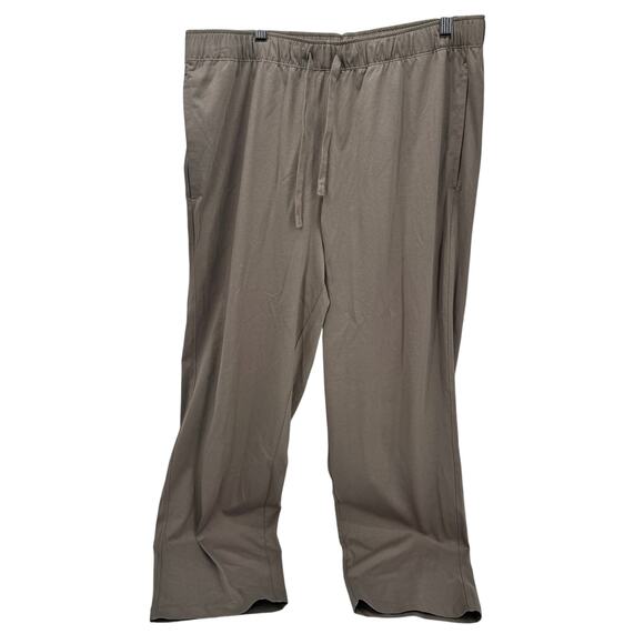 Uniqlo Pajama Set Mens XL AIRism Khaki Tan Sleep Shirt Pants Lounge COMFY NEW - Picture 5 of 13